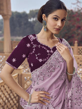 Womens Premium Fashion Ethnic Lavender Color Saree-MLSHWSA2163LVR0ONE